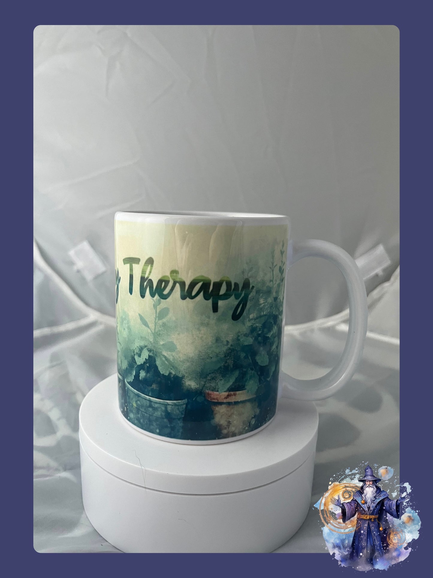 Gardening is my therapy mug and coaster