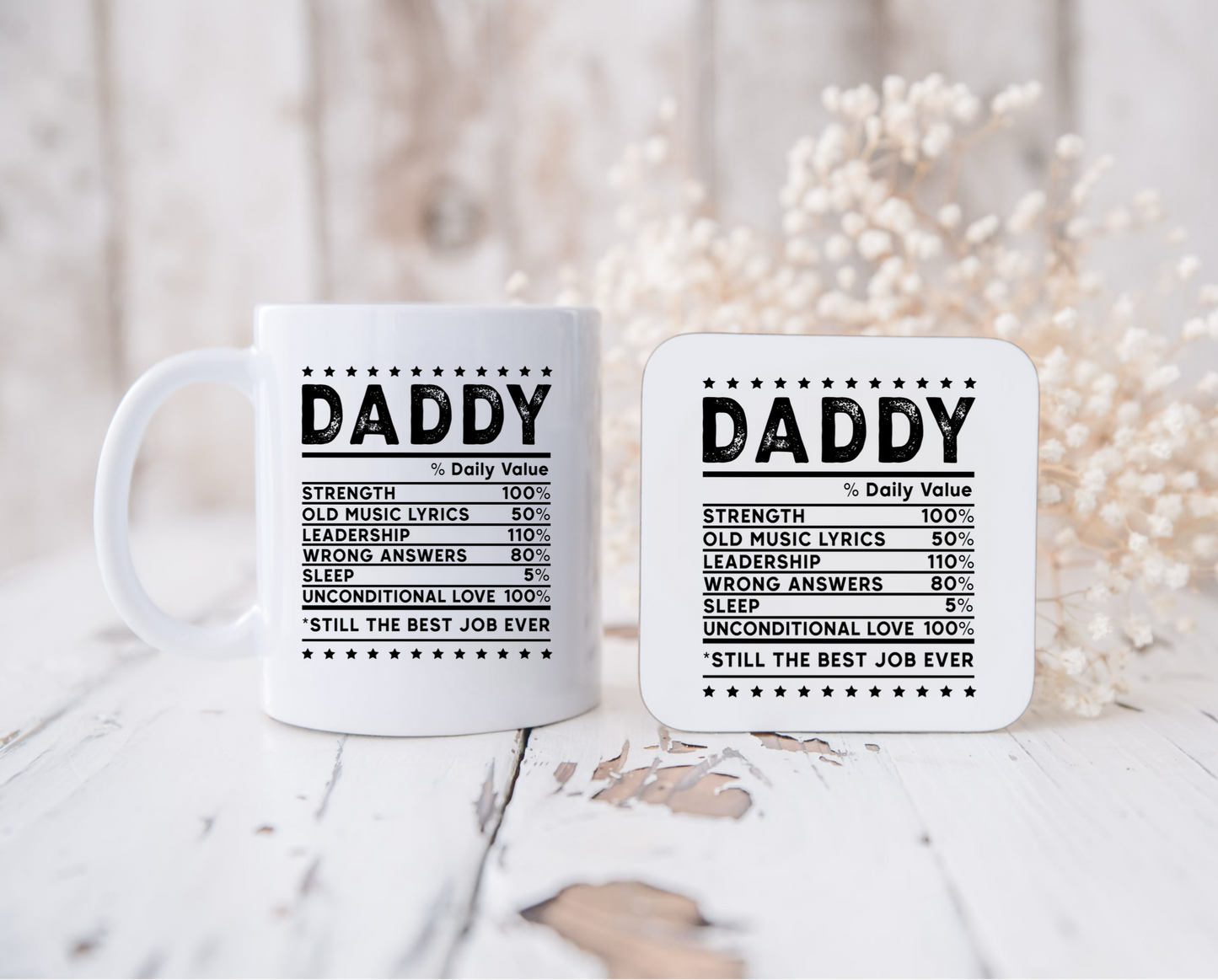 Daddy mug and coaster