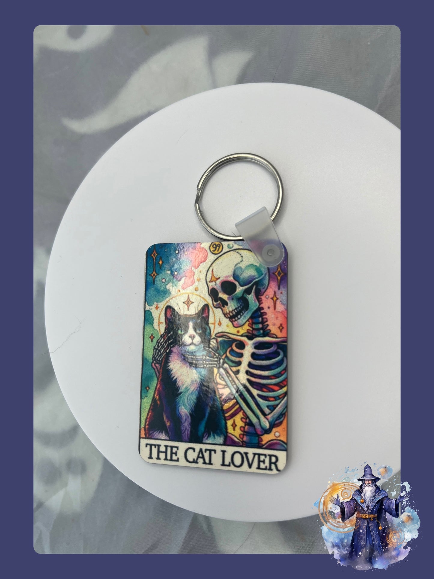 Tarot card key ring