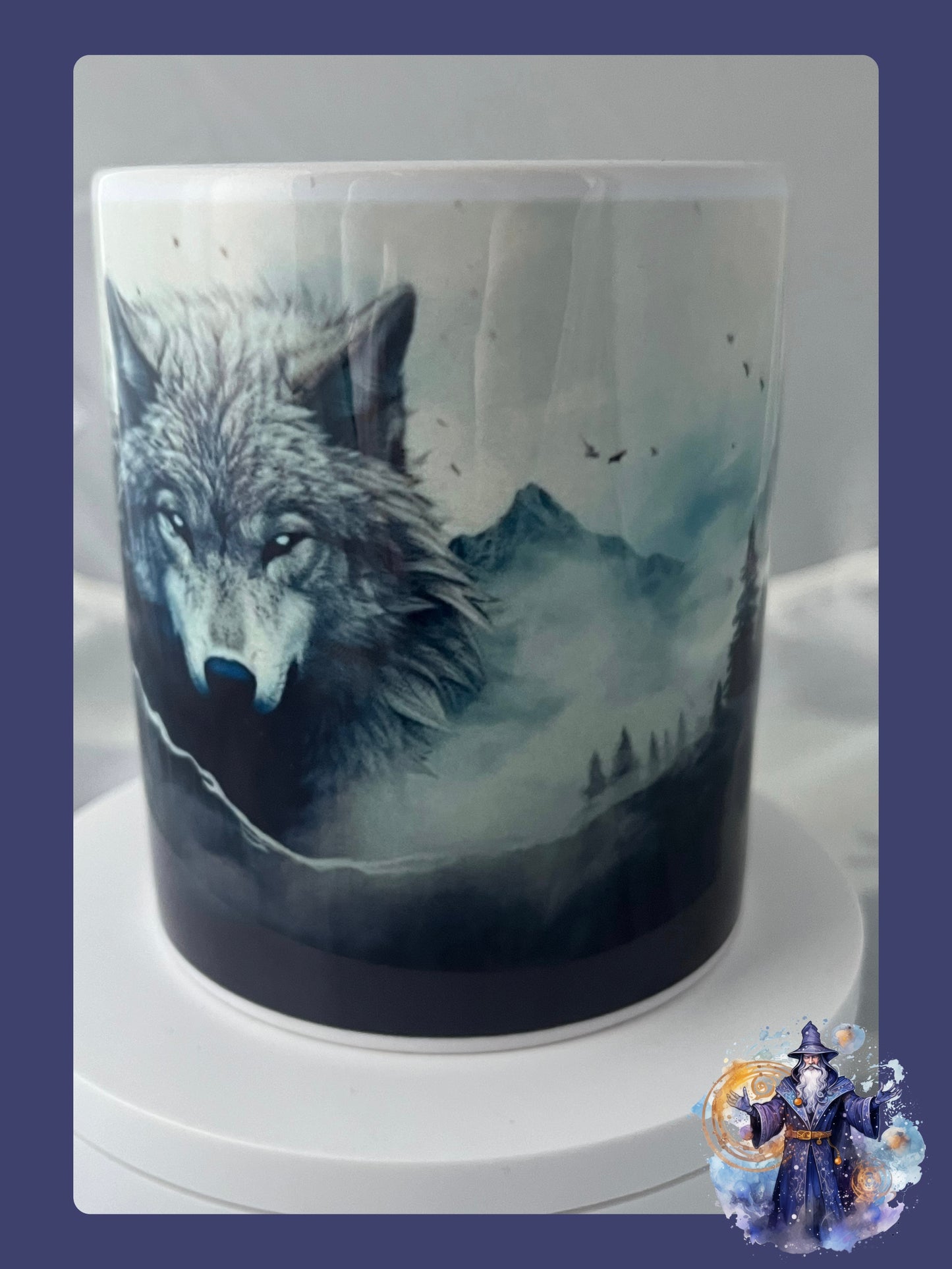 Wolf mug and coaster set