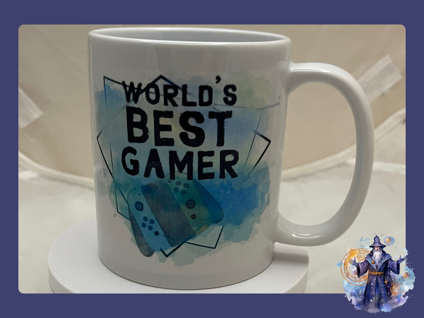 Worlds best gamer mug and coaster