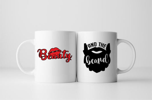 Beauty and the beard mug set