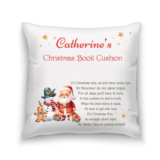 Christmas book cushion