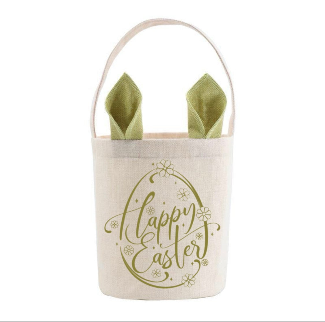 Happy Easter linen basket