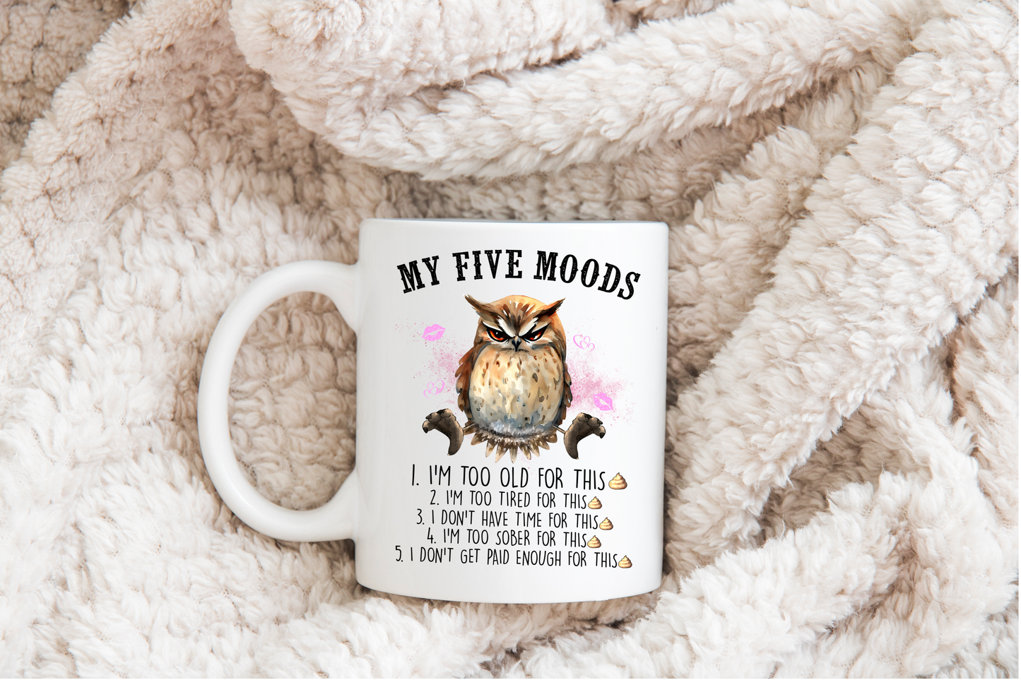 Funny owl mugs