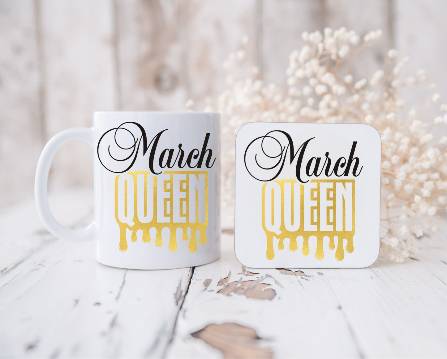 Birthday queen mug and coaster set