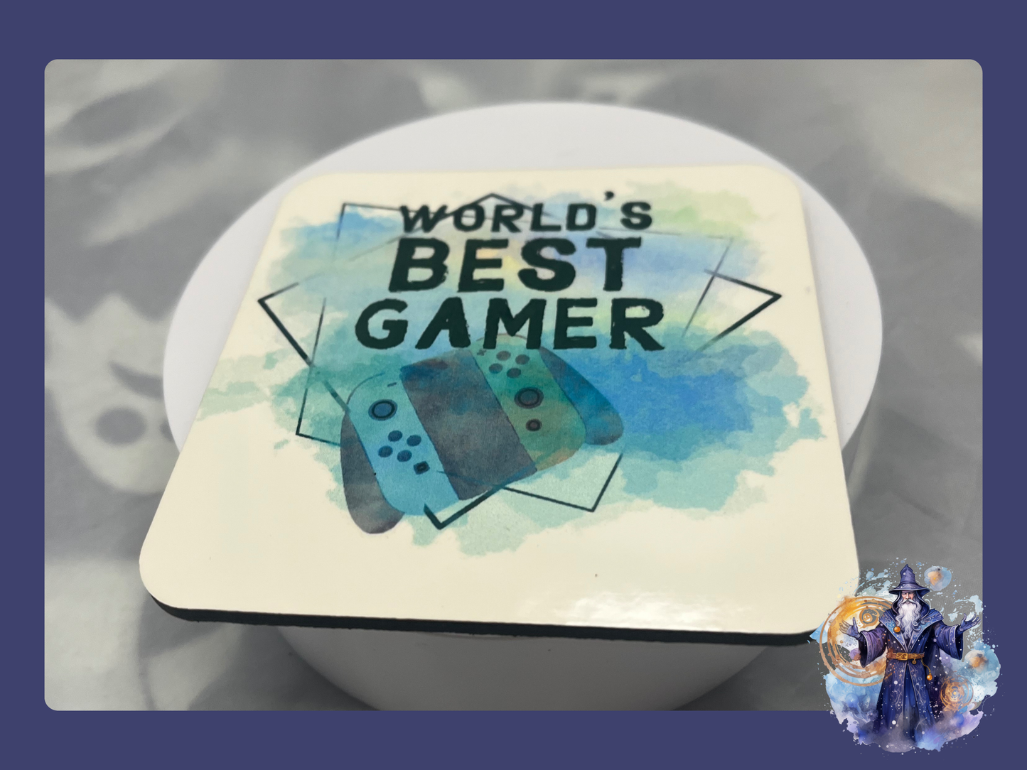 Worlds best gamer mug and coaster