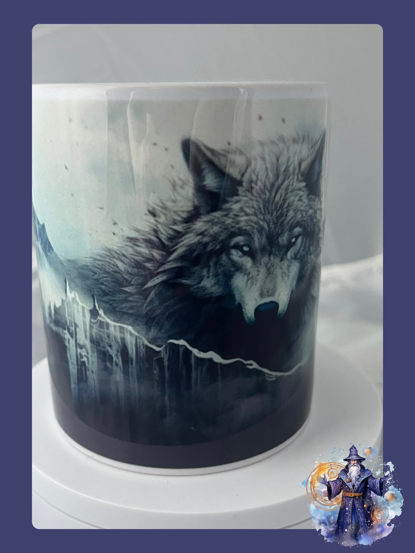 Wolf mug and coaster set