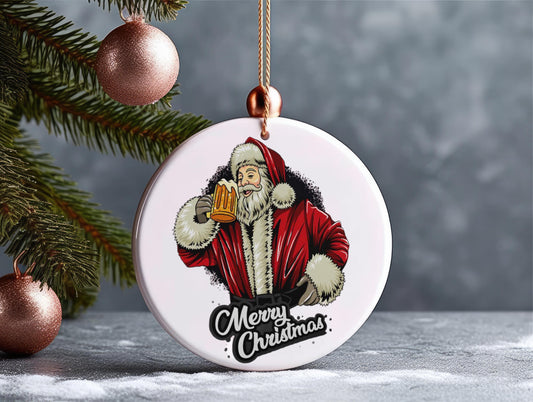 Drunken Santa bauble